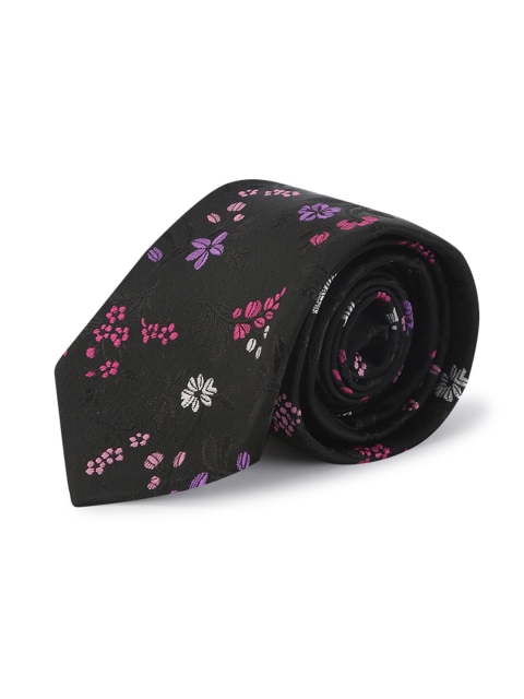 

ELLIS Men Black & Pink Printed Broad Tie