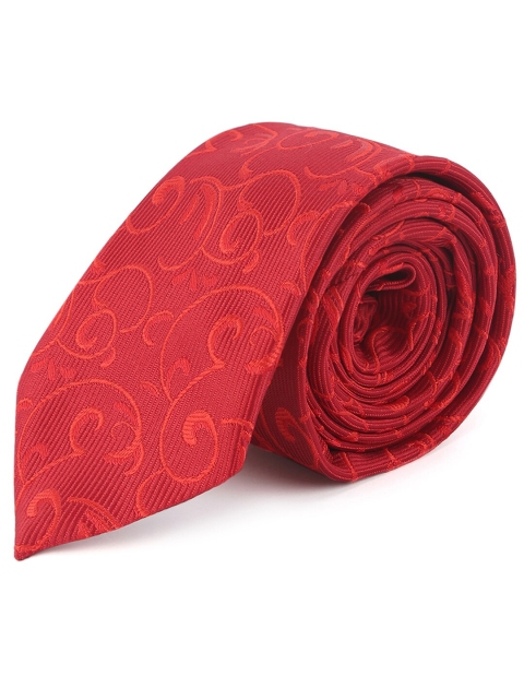 

ELLIS Men Red Woven Design Broad Tie