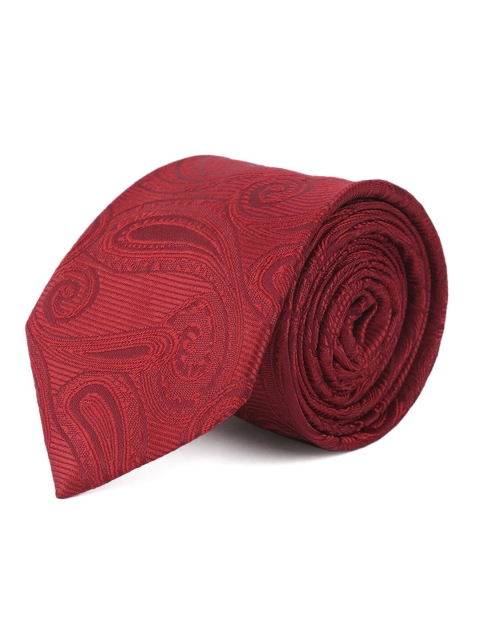 

ELLIS Men Red Woven Design Broad Tie