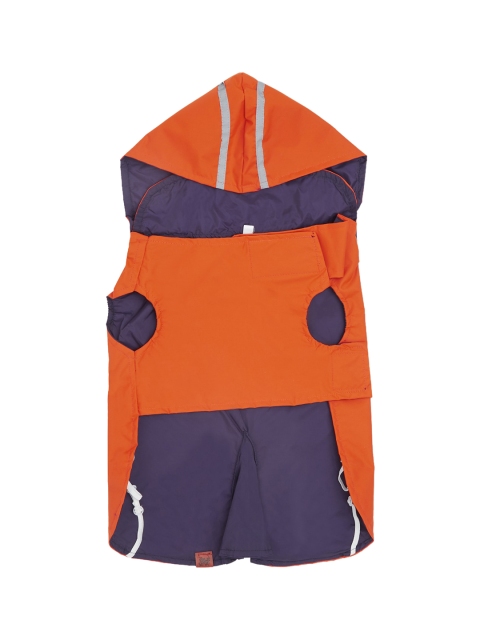 

thepawpstarco Orange Colourblocked Waterproof Dogs Raincoat