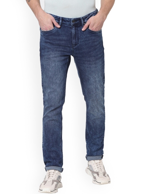 

Celio Men Blue Straight Fit Low Distress Heavy Fade Jeans