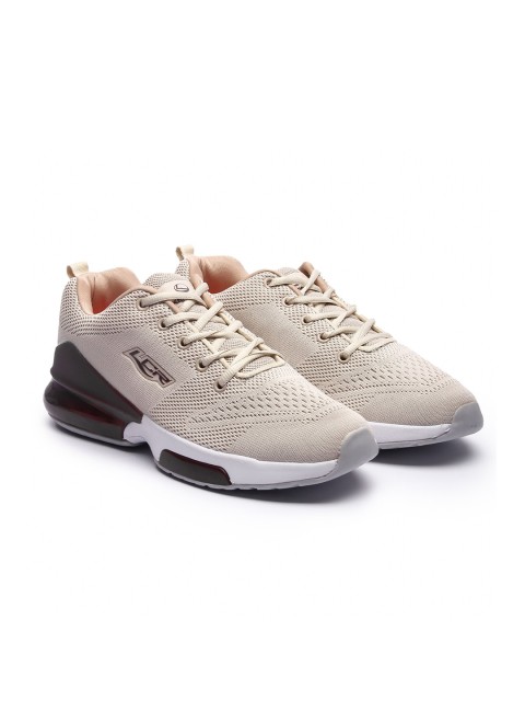 

Lancer Men Beige Textile Running Non-Marking Shoes