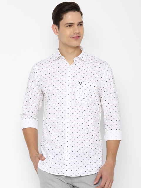 

Allen Solly Men White Slim Fit Printed Casual Shirt