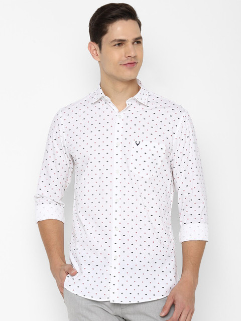

Allen Solly Men White Slim Fit Printed Casual Shirt