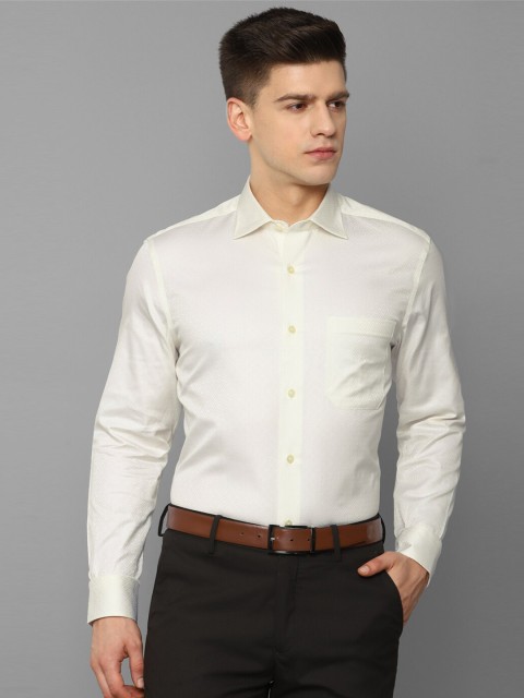 

Louis Philippe Men Cream-Coloured Formal Shirt
