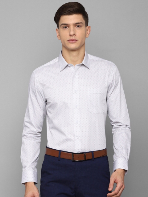 

Louis Philippe Men White Slim Fit Printed Formal Shirt