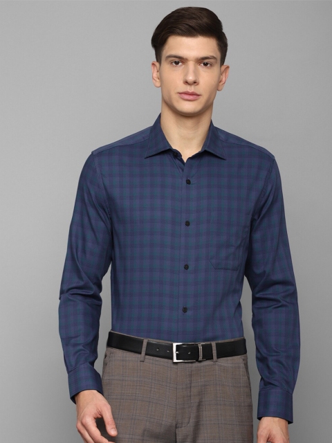 

Louis Philippe Men Navy Blue Checked Formal Shirt