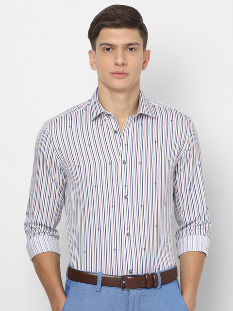 

Louis Philippe Sport Men Grey Striped Casual Shirt