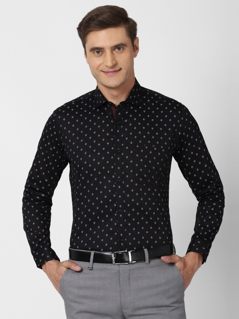 

Peter England Men Black Printed Formal Shirt