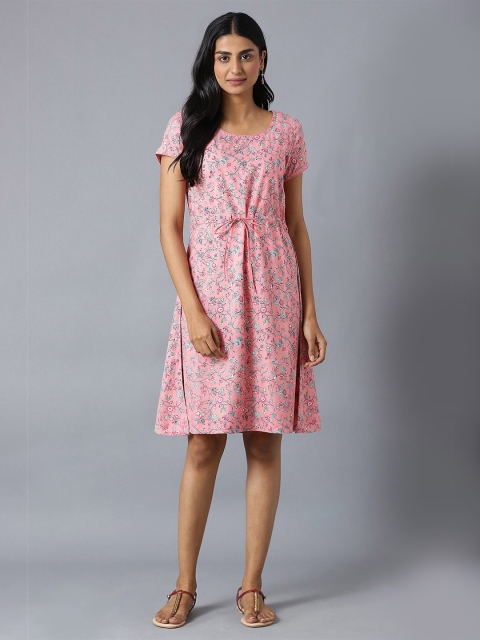 

AURELIA Pink Floral Chiffon Dress