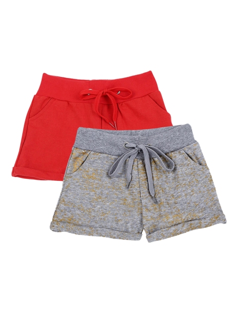 

RAINE AND JAINE Girls Grey Melange Shorts