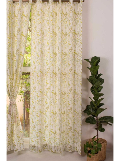 

The Yellow Dwelling Yellow & Green Floral Door Curtain