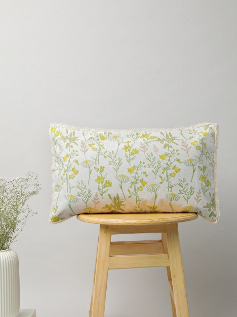 

The Yellow Dwelling Yellow & White Floral Rectangle Cushion Covers