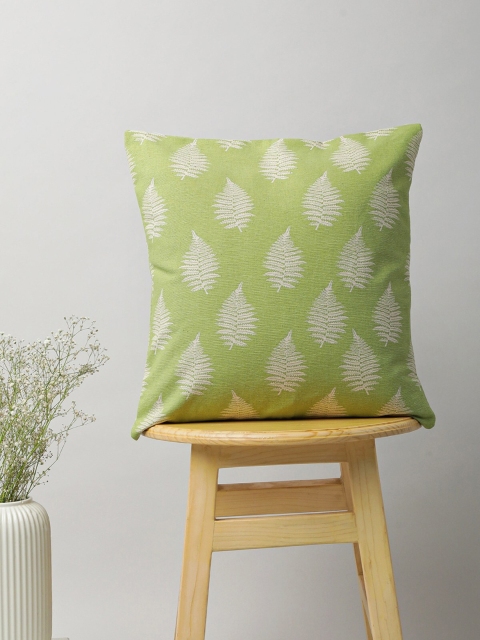 

The Yellow Dwelling Green & White Floral Square Cushion Covers