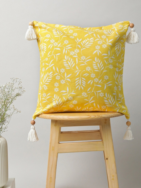 

The Yellow Dwelling Yellow & White Floral Square Cushion Covers