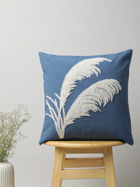 

The Yellow Dwelling Blue & White Embroidered Square Cushion Covers