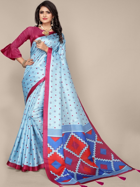 

DIVASTRI Blue & Pink Art Silk Saree