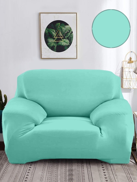 

Cortina Blue Solid 1 Seater Sofa Cover