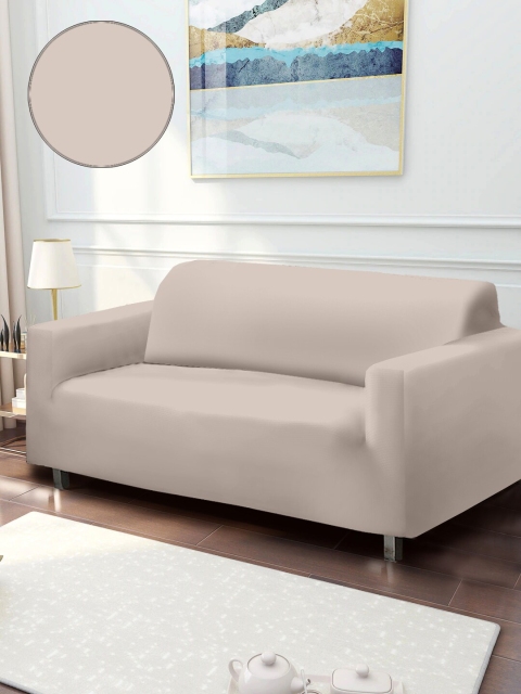 

Cortina Silver-Coloured Solid 2 Seater Sofa Cover