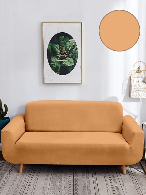 

Cortina Beige Solid 4 Seater Sofa Cover