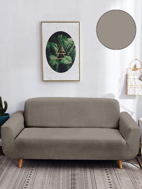 

Cortina Grey Solid 4 Seater Sofa Cover