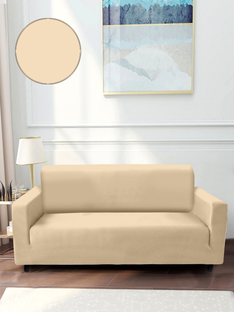 

Cortina Cream-Coloured Solid 2 Seater Sofa Cover