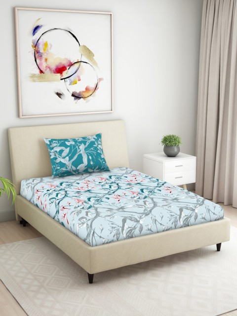 

Welspun Unisex Teal Bedsheets