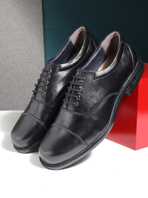 

Teakwood Leathers Men Black Solid Leather Formal Oxford