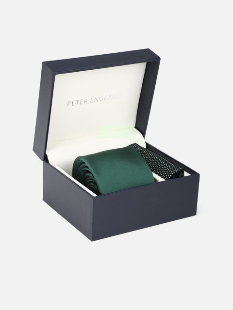 

Peter England Men Green Printed Accessory Gift Set