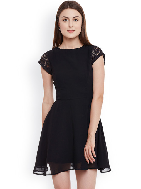 

Kazo Black A-Line Dress