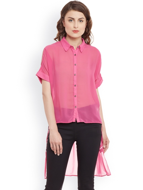 

Kazo Pink High-Low Standard Fit Shirt