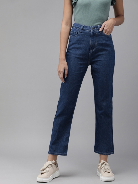 

The Roadstyle Lifestyle Co. Women Blue Straight Fit High-Rise Stretchable Jeans