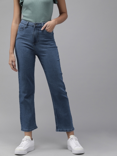 

The Roadstyle Lifestyle Co. Women Blue Straight Fit High-Rise Stretchable Jeans