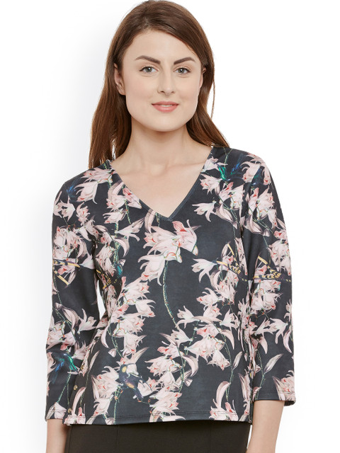 

Kazo Women Black Printed Top