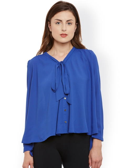 

Kazo Women Blue Shirt Style Top