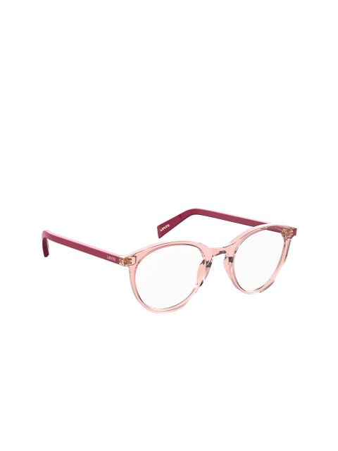 

Levis Unisex Clear Lens & Pink Oval Sunglasses with Polarised Lens