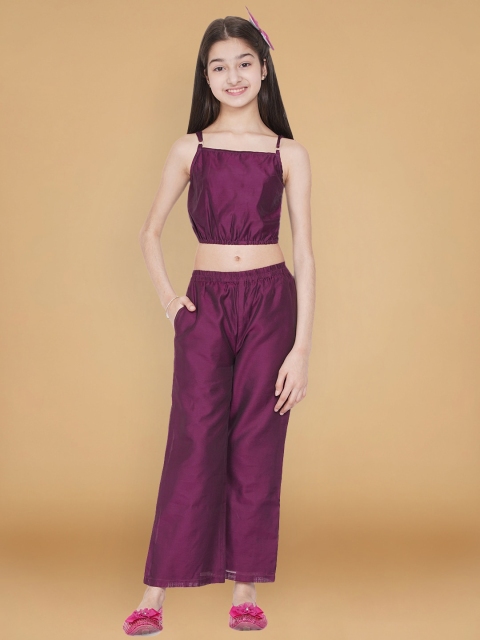 

titliyan Girls Purple Top with Palazzos