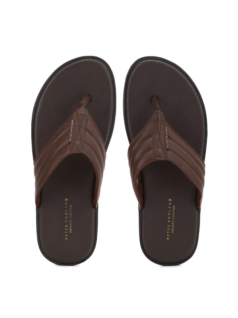 

Peter England Men Brown & Black Rubber Thong Flip-Flops