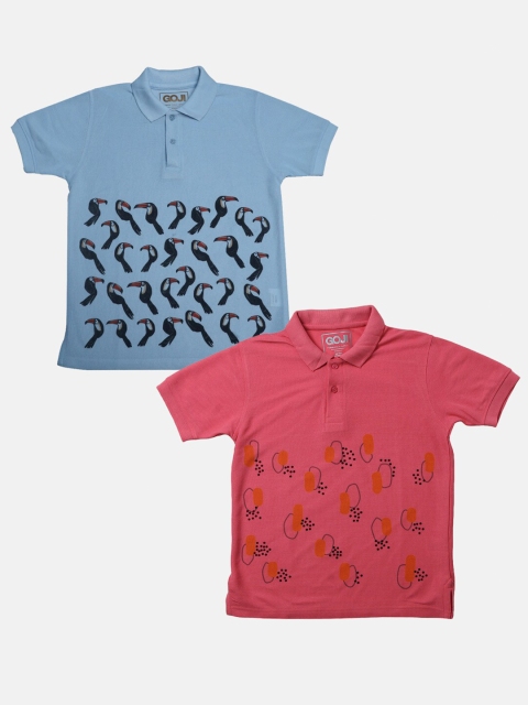 

GOJI Kids Assorted Printed Henley Neck T-shirt