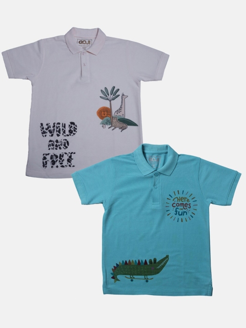 

GOJI Kids Assorted Floral Printed Henley Neck Tropical T-shirt