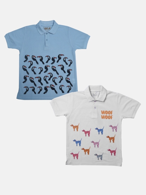 

GOJI Kids Assorted Printed Polo Collar Applique T-shirt