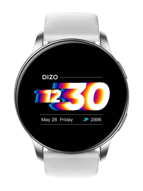 

DIZO by realme TechLife Unisex Silver-Toned Watch R AMOLED Smartwatch