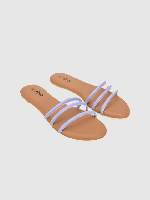 

daisie Women Lavender Striped Open Toe Flats