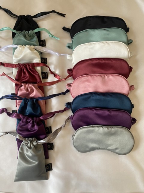 

Lushomes Purple Solid Satin Eye Mask With Pouch