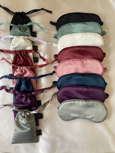 

Lushomes Black Solid Satin Eyemask
