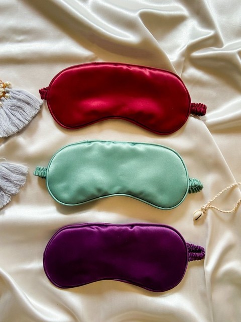 

Lushomes Set Of 3 Solid Eye Mask, Purple