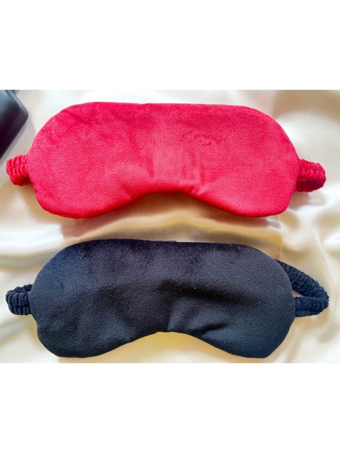 

Lushomes Set Of 2 Solid Eye Mask, Red