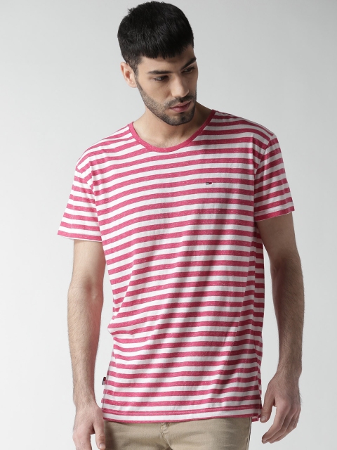

Tommy Hilfiger Men White Striped Round Neck T-shirt