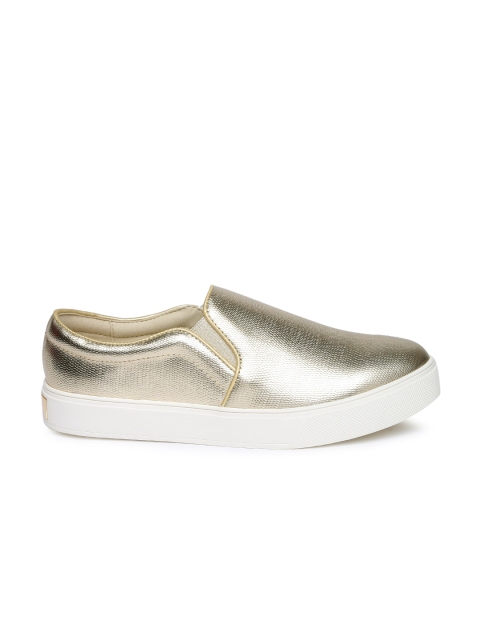 

ALDO Women Gold-Toned Slip-On Sneakers