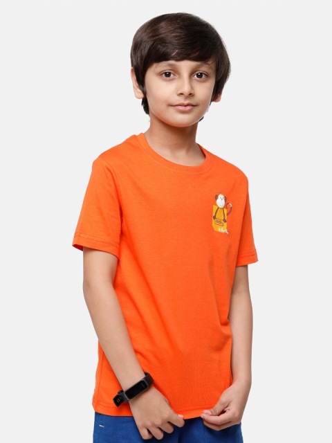 

CP BRO Boys Orange Slim Fit T-shirt